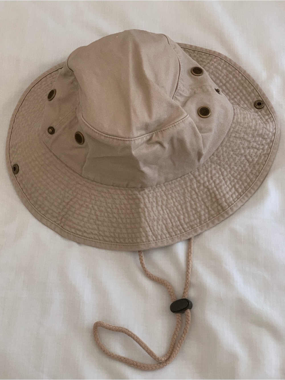 Gelante Khaki Cotton Stone Washed Wide Brim Safari Boonie Sun Hat S/M EUC